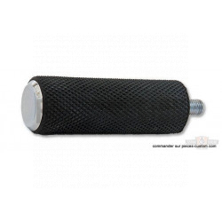 Embout de sélecteur Knurled Rubber Chrome