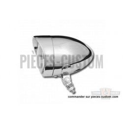 Phare standard 4" Custom avec visiere Chrome