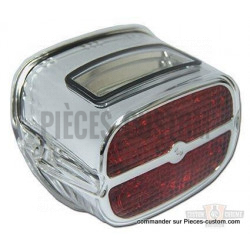 Feu à LED lentille rouge tour Chrome