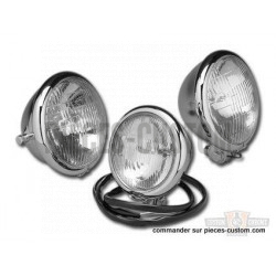 Mini-phare Chrome  4  1/2" 12 volts