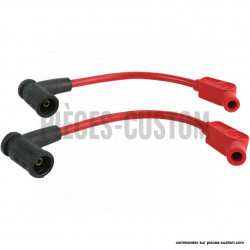 Cables bougie rouge Softail 2008 à 2017 Sportster bobine délocalisée