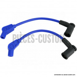 Cables Bougie bleu Softail 2008 à 2017 Sportster bobine délocalisée