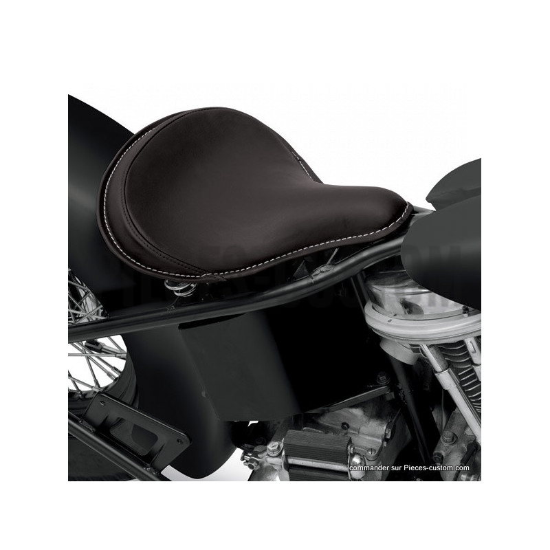 Selle-Solo-large-Cuir-noir-et-coutures-blanches