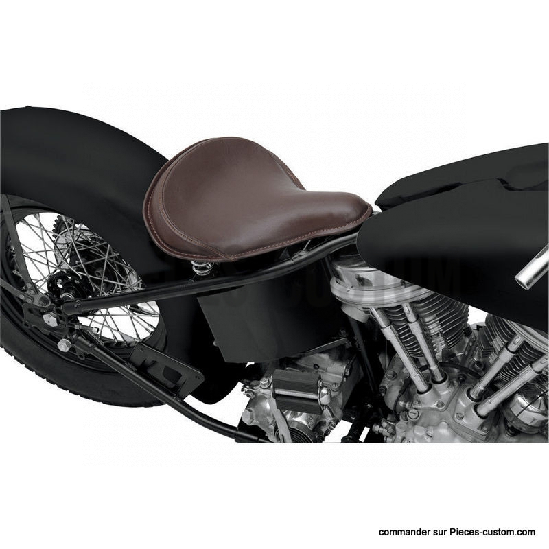 Selle-Solo-large-Cuir-marron-Contours-cousus