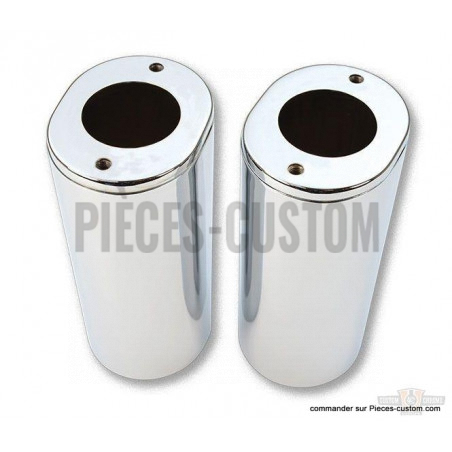 Caches-tubes-de-fourche-Chrome-longueur-plus-2"