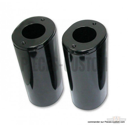 Caches-tubes-de-fourche-Noir-longueur-stock-pour-Touring-de-2019-à-2020