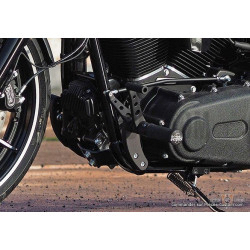 Commandes avancées Rubber Noires court pour Dyna de 1999 à 2017