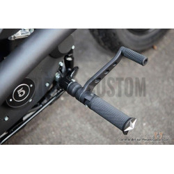 Commandes avancées Rubber Noires pour Sportster de 2004 à 2016