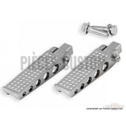 Repose-pieds-forgés-Knurled-Chrome-Kustom-Tech
