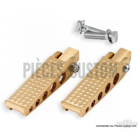 Repose-pieds-forgés-Knurled-doré-Kustom-Tech