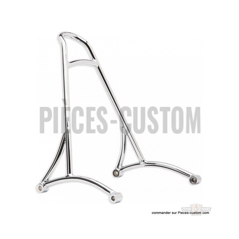 Sissy-bar-court-chromé-Burly-Brand