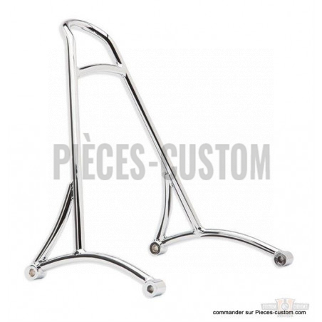Sissy-bar-court-chromé-Burly-Brand