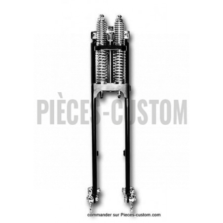 Fourche-Springer-Noir-Chrome-moins-2"-pour-Big-Twin-de-1979-à-2003