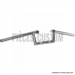 Guidon Paughco 1" Z-Bar chrome + Leds 5"