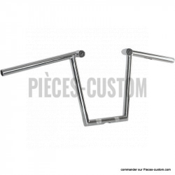 Guidon Paughco 1" Z-Bar chrome + Leds 12"