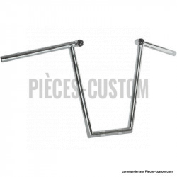 Guidon Paughco 1" Z-Bar chrome + Leds 16"