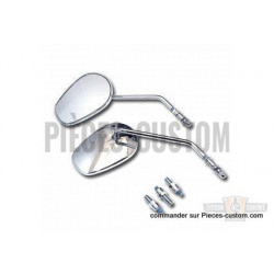 Rétroviseurs H-D Style chrome avec adaptateur M10X1.25