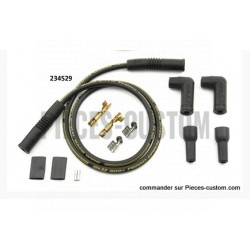 Kit fils de bougies 8.8 Noir pour Big Twin et Sportster