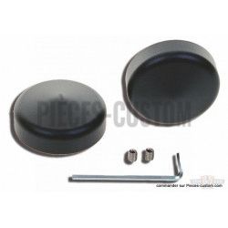 Cache-tubes-de-fourche-CustomRR-Noir-Mat-pour-Sportster-XL-de-2004-à-2017