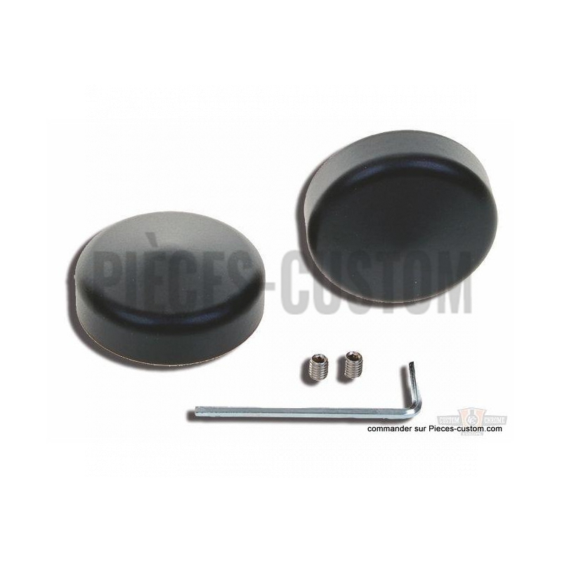 Cache-tubes-de-fourche-CustomRR-Noir-Mat-pour-Sportster-XL-de-2004-à-2017