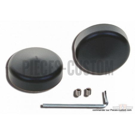 Cache-tubes-de-fourche-CustomRR-Noir-Mat-pour-Sportster-XL-de-2004-à-2017