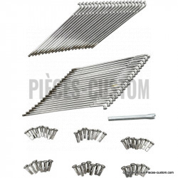 Jeu de 40 rayons chromés pour jante de 19"