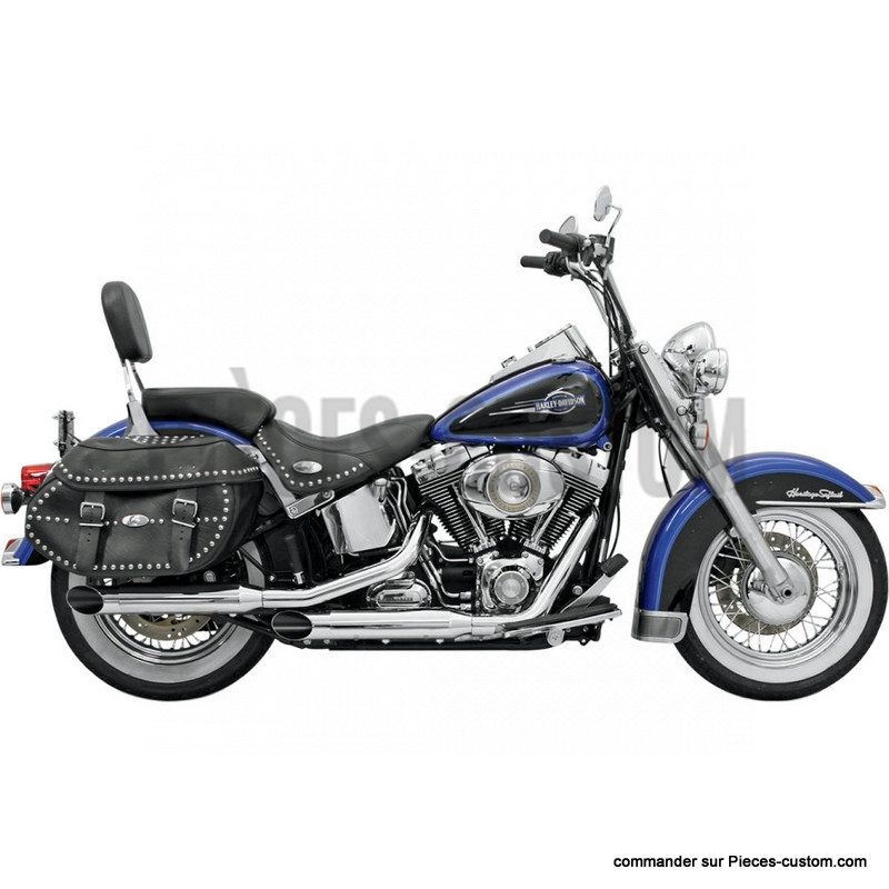 Silencieux-3"-Slashcut-Chrome-pour-Softail-de-2007-à-2017
