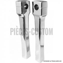 Risers chrome square column 10"