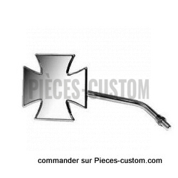 Rétroviseur gauche Croix de malte chromé