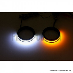 Clignotants Noir à Leds pour tube fourche 43mm