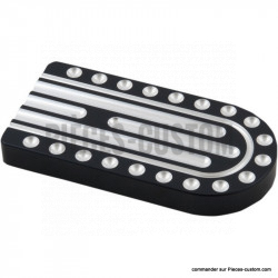 Cache pédale frein large Noir Poli Softail 84-13