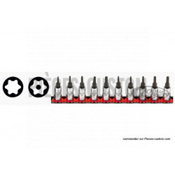 7 embouts hexagonal pouces carré de 1/4"