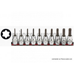 10 embouts Torx carré de 3/8"