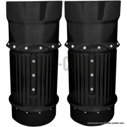 Caches tubes fourche Dimpled Noir 14-17