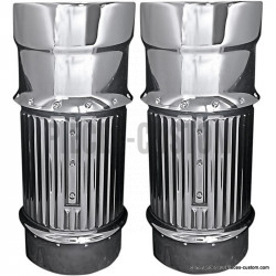 Caches tubes fourche Dimpled Chrome 14-17