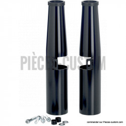 Caches tubes fourche 39 mm Noir Lowbrow