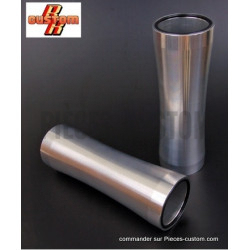 Caches tubes supérieurs courbés Brut pour Sportster de 2004 à 2019 avec fourche 39mm