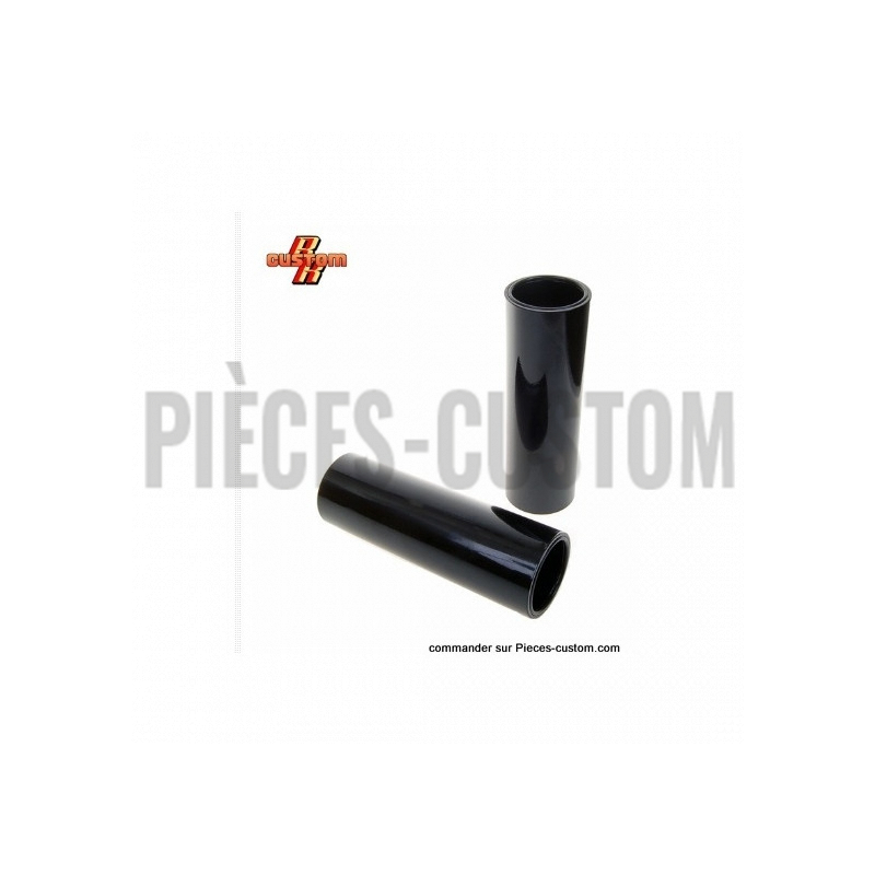 Caches-fourche-droits-Noir-Gloss-pour-Sportster-de-2004-à-2017-avec-fourche-39-mm