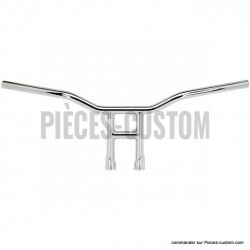 Guidon-1"-Biltwell-Tyson-Hauteur-10"-Chrome-avec-empreintes