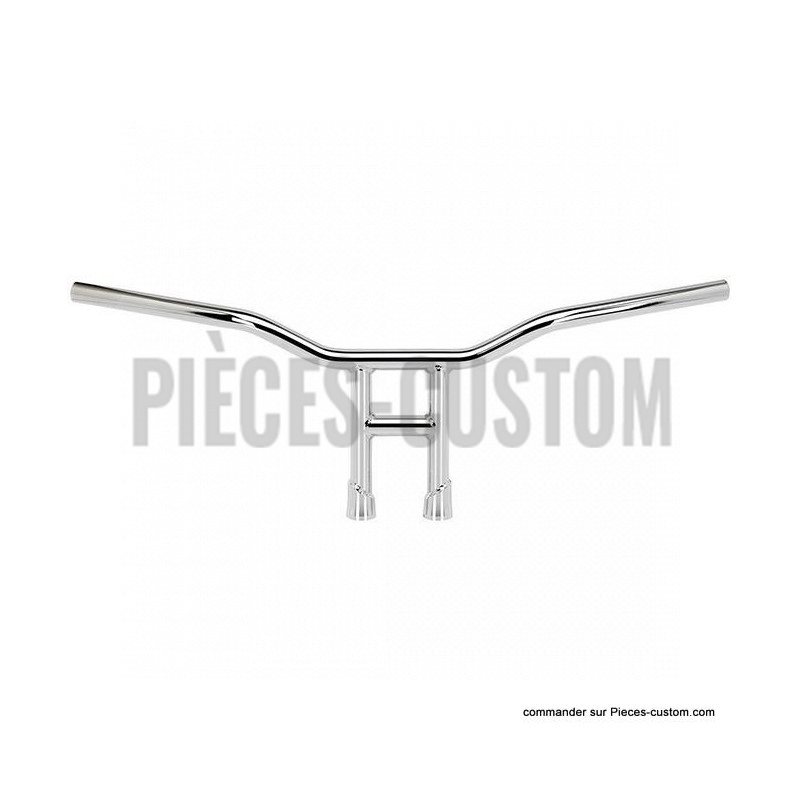 Guidon-1"-Biltwell-Tyson-Hauteur-10"-Chrome-avec-empreintes