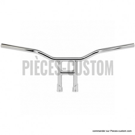 Guidon-1"-Biltwell-Tyson-Hauteur-12"-Chrome-avec-empreintes