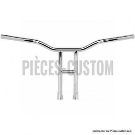 Guidon-1"-Biltwell-Tyson-Hauteur-14"-Chrome-avec-empreintes