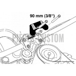 Support CRC 90mm Chrome FLSTF 