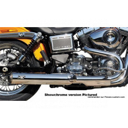 Silencieux E3 Lisse embout donut Noir pour Dyna FXDL FLD de 2014 à 2017