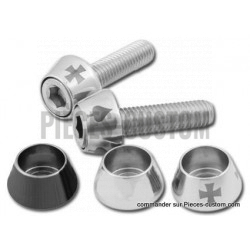 Caches boulons Risers 1/2" Aluminium Noir
