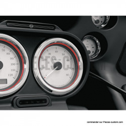 Grilles de jauge chrome 3" FLH/FLT 00-13