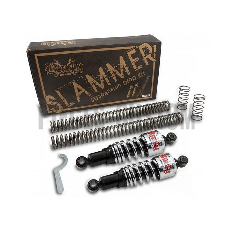 Kit-de-rabaissement-Slammer-Burly-Noir-pour-Dyna-de-1991-à-2005