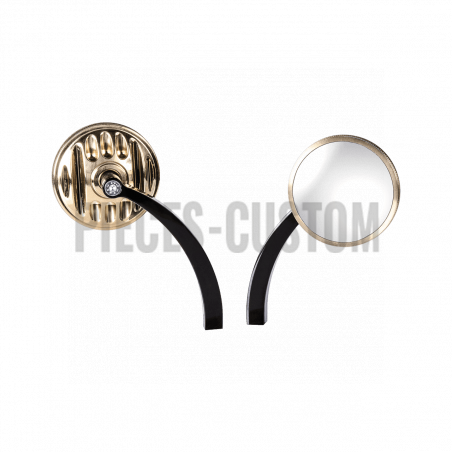 Rétroviseurs Vity's Design Grill Laiton tige noire