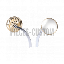 Rétroviseurs-Vity's-Design-Grill-Laiton-tige-polie