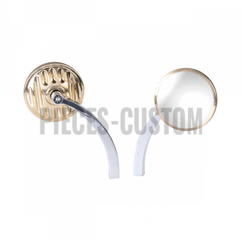 Rétroviseurs-Vity's-Design-Grill-Laiton-tige-polie